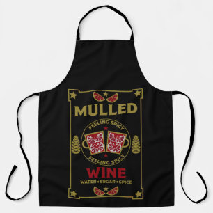 Delantal Bebida de vino rojo silenciada por navidades