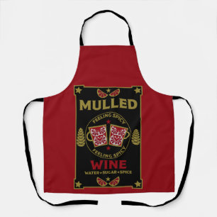 Delantal Bebida de vino rojo silenciada por navidades