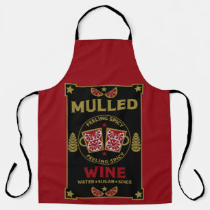 Delantal Bebida de vino tinto especiado de Navidad