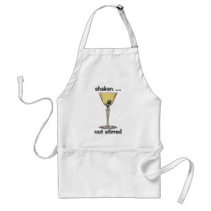 Delantal Bebidas de época, cóctel de oliva Martini