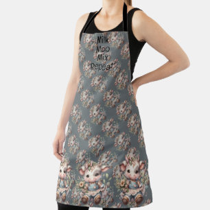 Delantal Becerro Kawaii Farmcore con vestido floral vintage