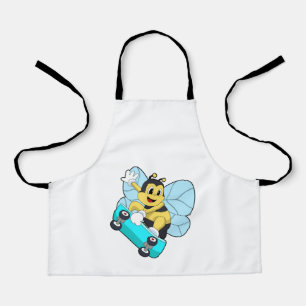 Delantal Bee as Skater con Skateboard