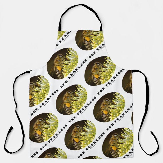Delantal Bee Fearless Bee En La Flor Amarilla (Anverso)