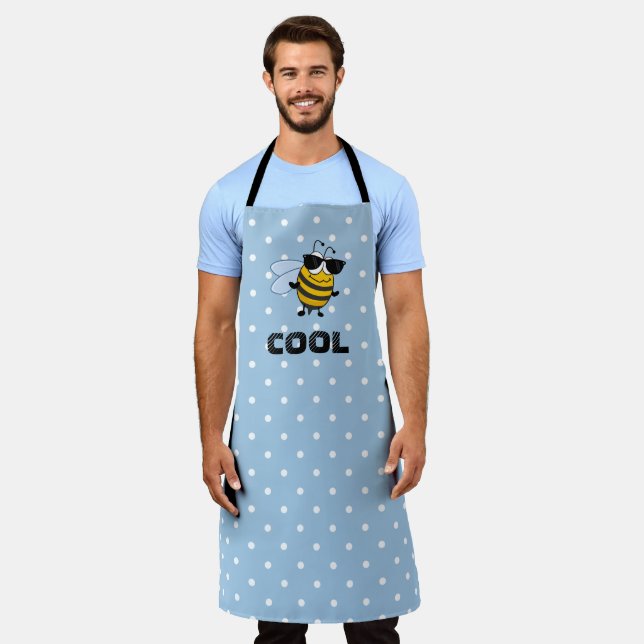 Delantal Bee Guay | Gracioso Punto de Bee Polka Trendy Pers (Gastado)