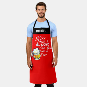 Delantal Beer Lover Apron, Funny Chef Apron para Hombres