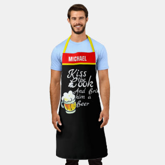 Delantal Beer Lover Apron - Funny Custom Chef Gift Men