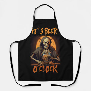 Delantal Beer O'Clock Skeleton Beer Beer Drinker Ha
