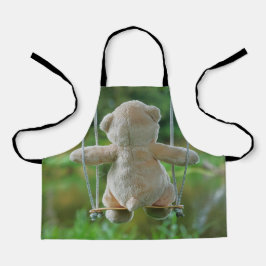 Delantal Beer op schommel vanaf de rug.