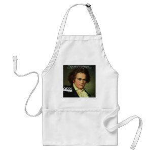 Delantal Beethoven y poetas/gemas citan regalos tés y tarje