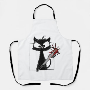 Delantal Béisbol Gato Negro Terror Halloween
