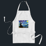 Delantal Bella Artes nocturno Van Gogh Starry<br><div class="desc">Noche estrellada,  buen arte de Vincent van Gogh.</div>