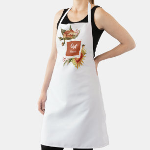 Delantal Bella Fall Floral GRACIAS Personalizado