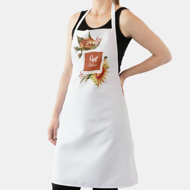 Delantal Bella Fall Floral GRACIAS | Personalizado (in situ)