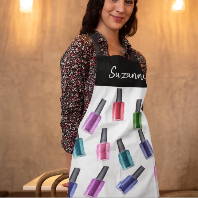 Delantal Belleza acuarela Salón polaco personalizado (Subido por el creador)