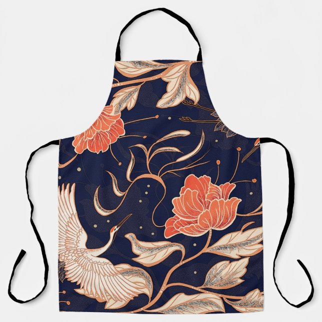 Delantal Bellos pétalos de estilo antiguo chino (Anverso)
