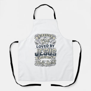 Delantal Bendecido Por Dios Jesús Espíritu Santo Camiseta V