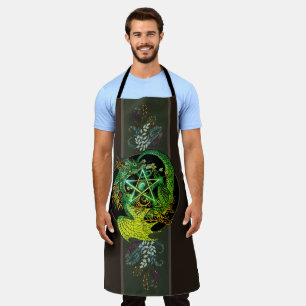 Delantal Bendito sea el dragón del Pentáculo Art Nouveau