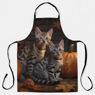 Delantal Bengal Kitten Calabaza deslumbrante otoño