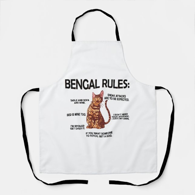 Delantal Bengala: Gato de Bengala, amante de los regalos, d (Anverso)