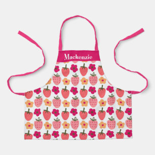 Delantal Berries y flores personalizadas dulces niños
