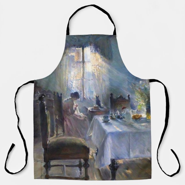 Delantal Bertha Wegmann - Mujer Costando En El Interior (Anverso)