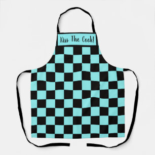 Delantal ¡Besa al Cocinero! Aqua y Negro