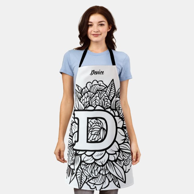 Delantal Besa El Monograma De Cocina Cocina Cocina Cocina D (Gastado)