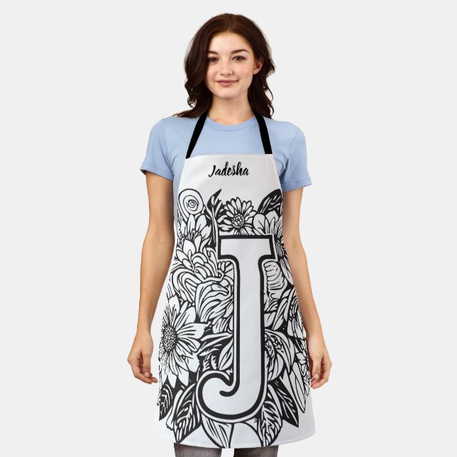 Delantal Besa El Monograma De Cocina Cocina Cocina Cocina D (Gastado)