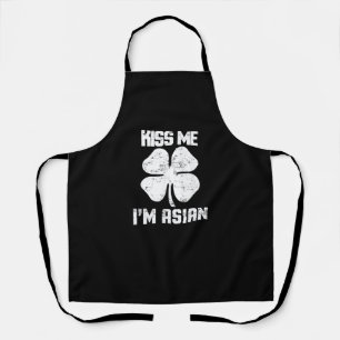 Delantal Bésame mi camiseta asiática St Patricks Day Ropa c