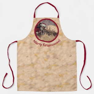 Delantal Besando Santa y Moose Apron