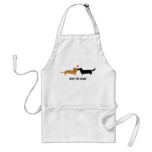 Delantal Beso de Dachshund con Texto Personalizado
