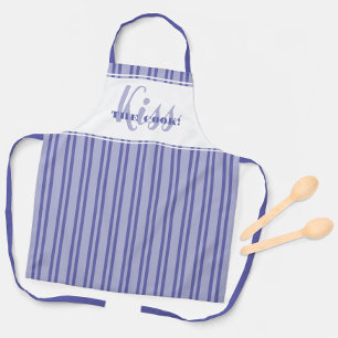 Delantal Beso Divertido Al Chef Moderno Humor Azul Periwink
