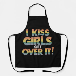 Delantal Besos a chicas supera esto divertido lesbiana bise