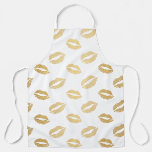 Delantal Besos Dorados Glitzy (Anverso)