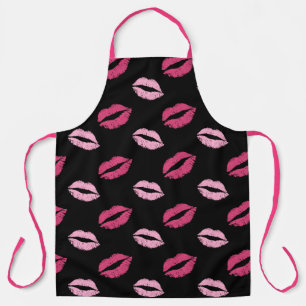 Delantal Besos rosados brillantes y bonitos