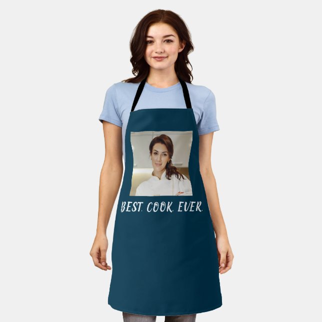 Delantal Best Cook Ever Personalized Photo Apron (Gastado)