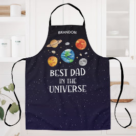 Delantal Best Dad in The Universe Quote Fathers Day