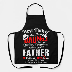 Delantal Best Father All Time Dad No. 1 Forever Quality