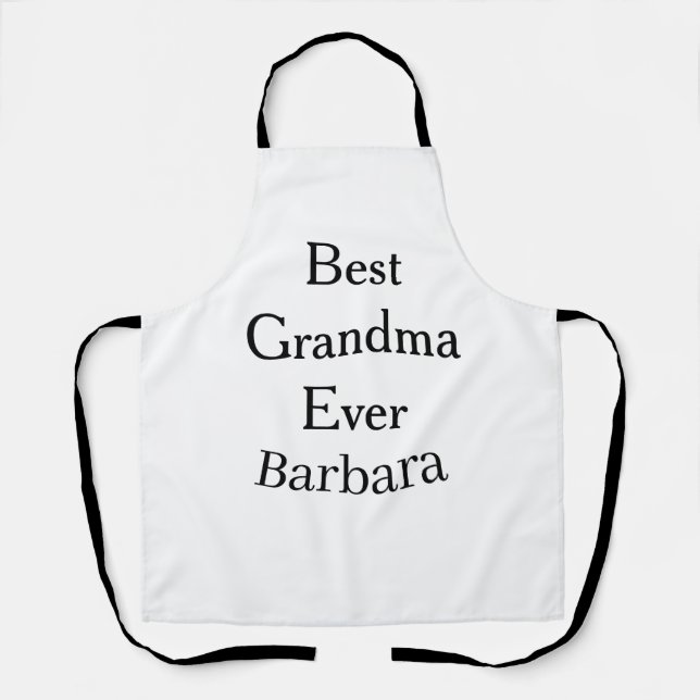 Delantal Best Grandma ever name date simple mothers day min (Anverso)