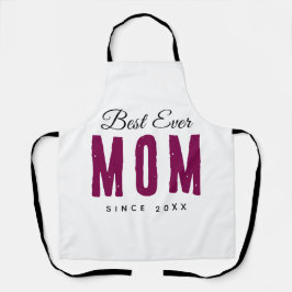 Delantal Best Mom Ever Custom Apron – Personalized Massage