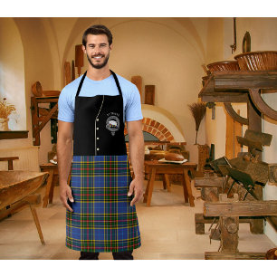 Delantal Bethune Clan Badge & Tartan Kilt
