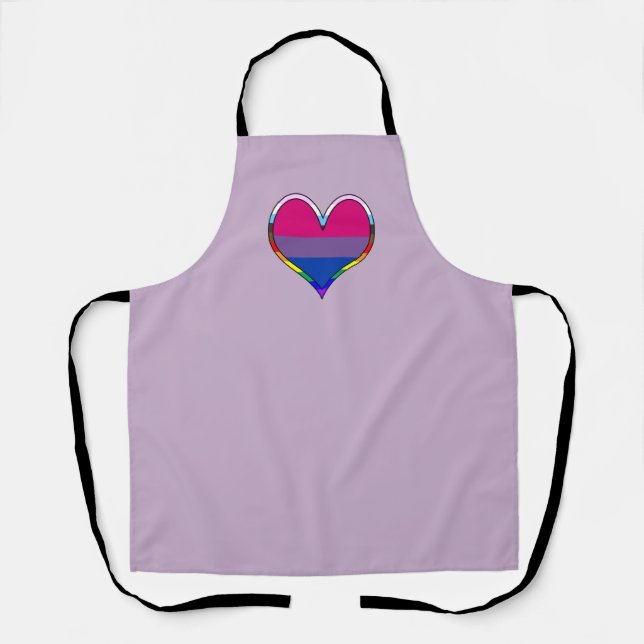 Delantal Bi Pride Heart Apron (Anverso)