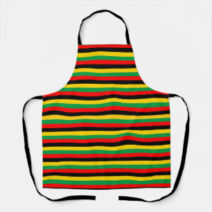Delantal Biafra Mozambique Zambia franjas bandera negro ama
