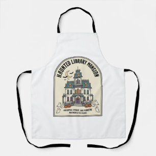 Delantal Biblioteca Embrujada Salem Fantasma Vintage Hallow