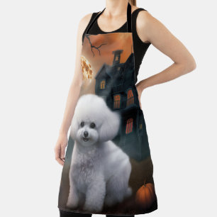 Delantal Bichon Frise Halloween Espantoso
