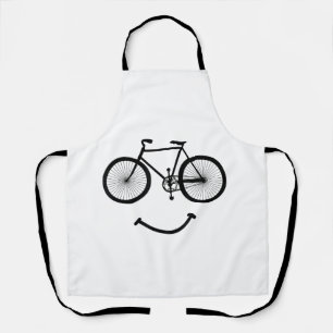 Delantal Bicicleta y sonrisa camiseta ciclismo Tee Shirt Bl