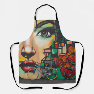 Delantal Bicicletas en la pared del graffiti