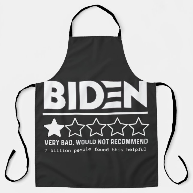 Delantal Biden Muy Mal No Recomendaría Camiseta (Anverso)