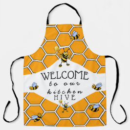 Delantal Bienvenidos A Guay Y A Bee Hive Apron