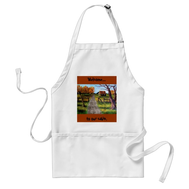 Delantal Bienvenidos a nuestra cabaña.. - Apron (Frente)